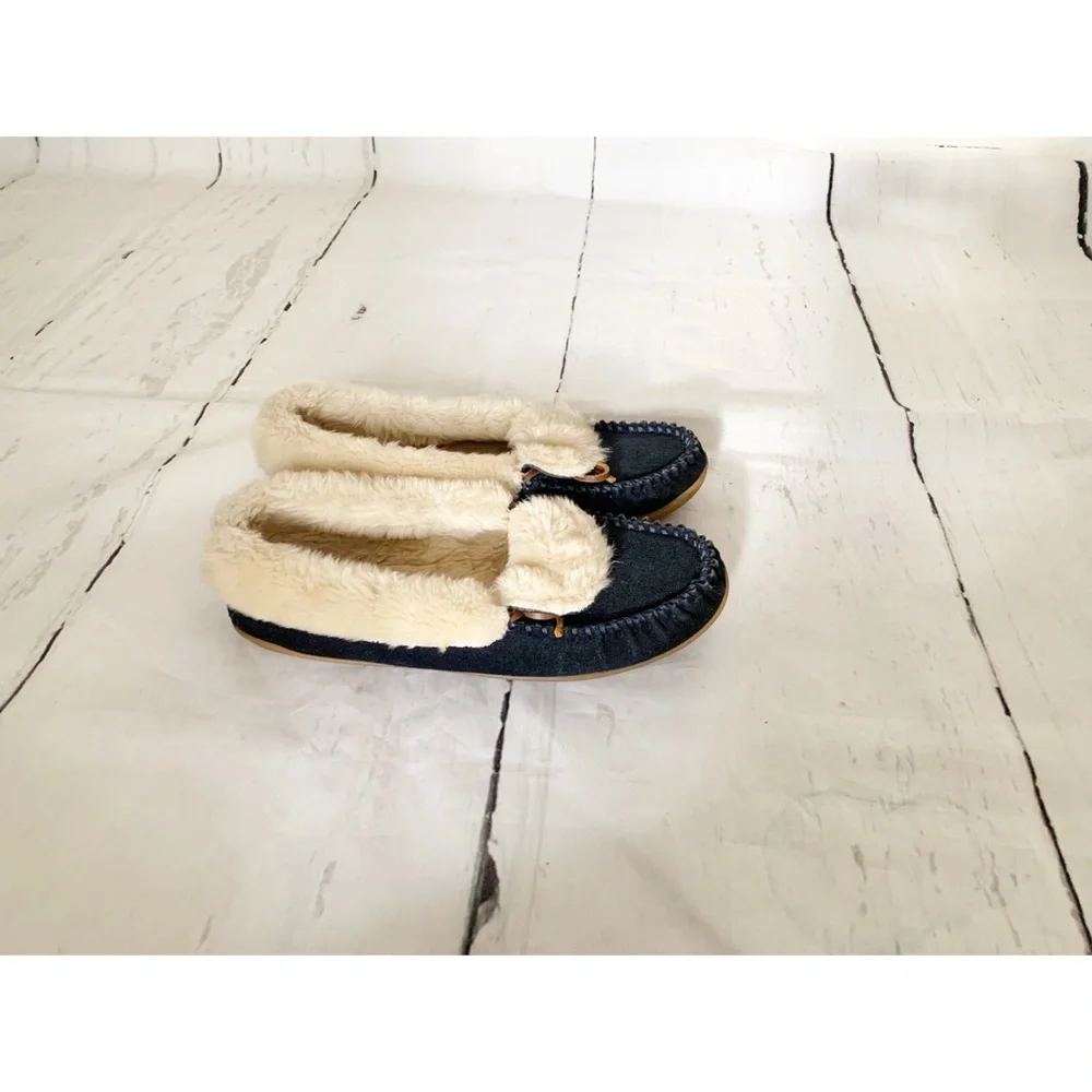 Minnetonka Blue Slippers Shoes Size 9 - Picture 5 of 12